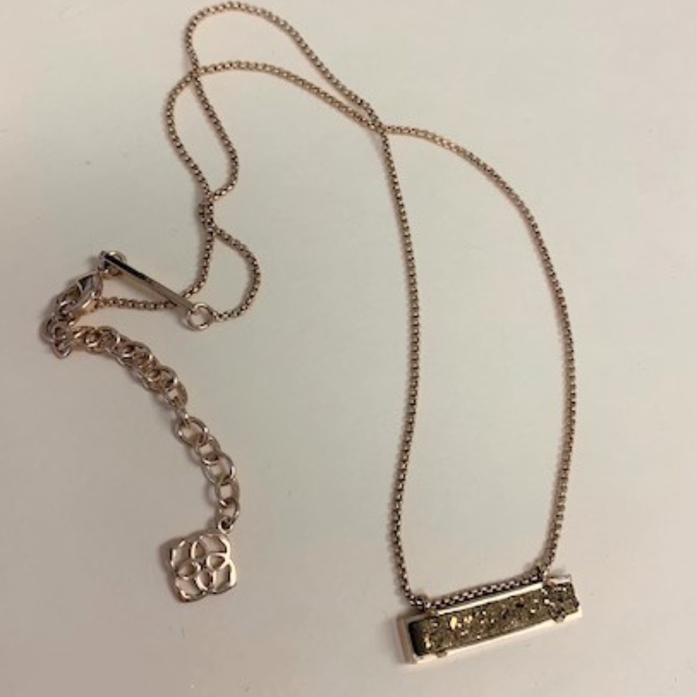 KS Leanor Rose Gold Necklace In Rose Gold Druzy - Picture 2 of 3